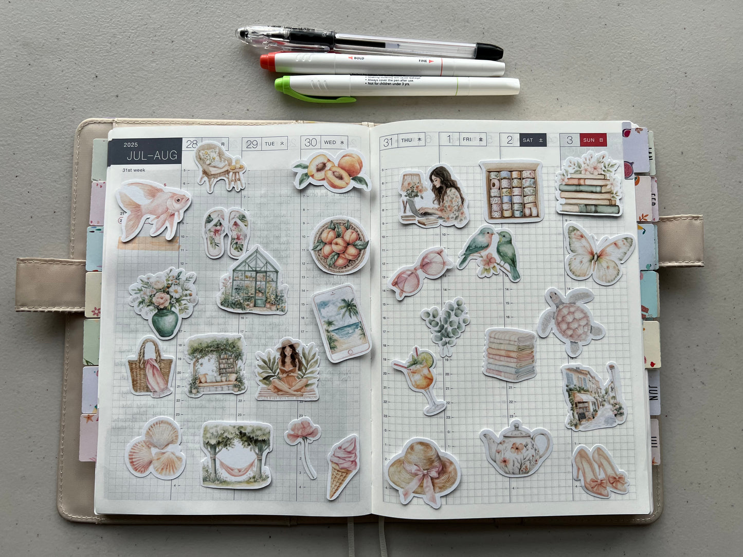 Summery August Sticker Collection