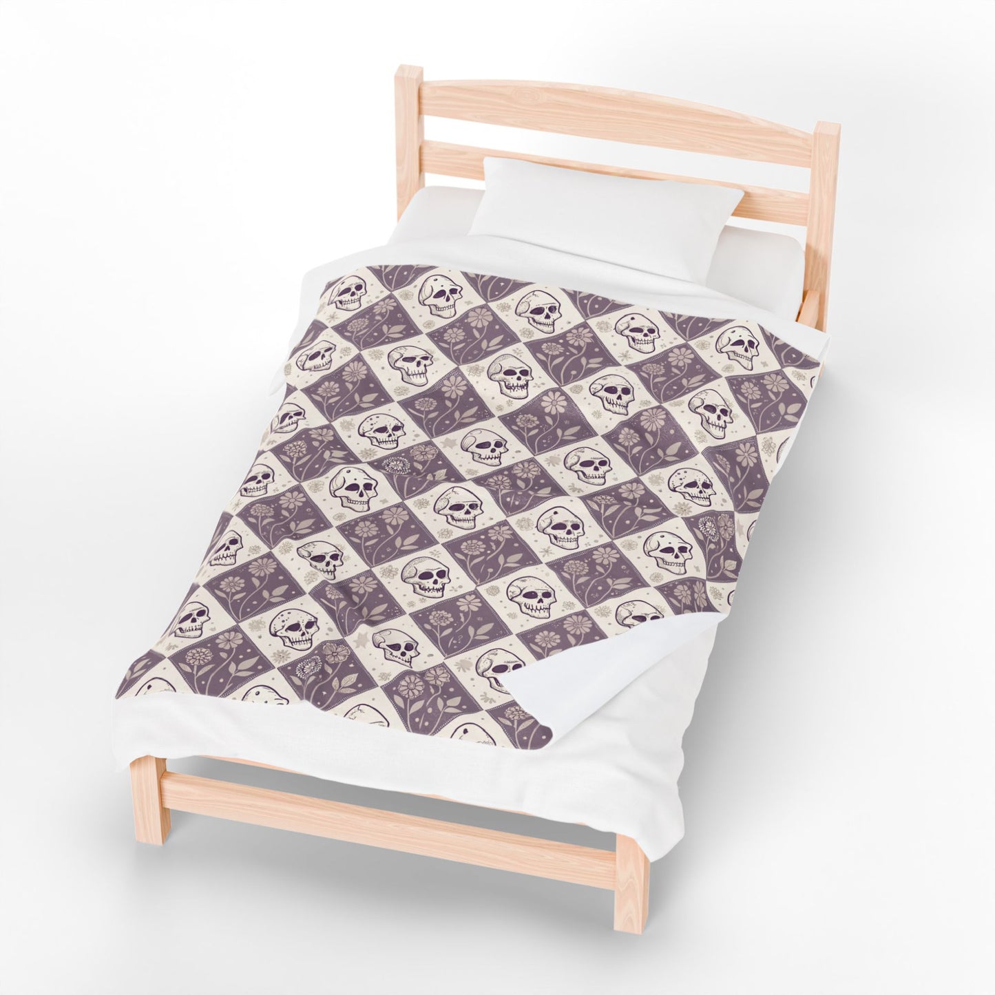 Skull Pattern Velveteen Blanket