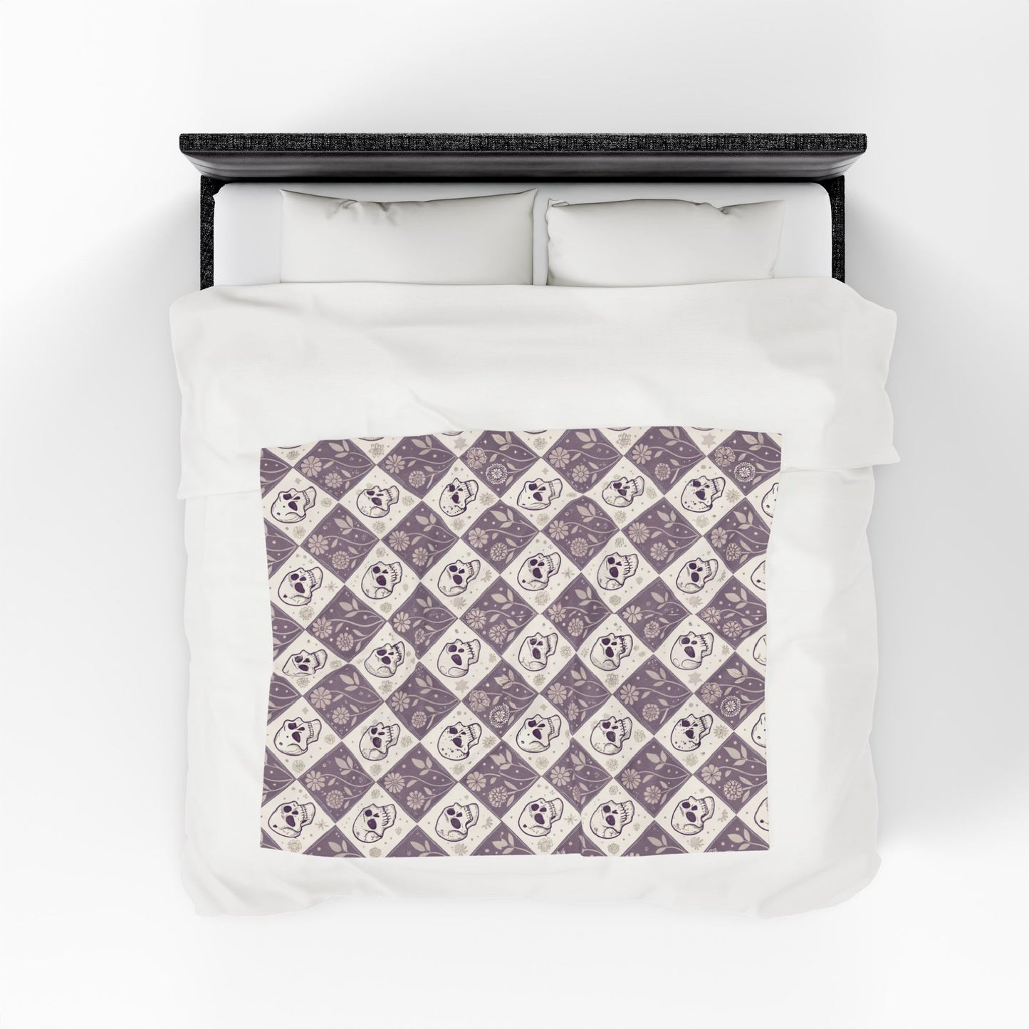 Skull Pattern Velveteen Blanket