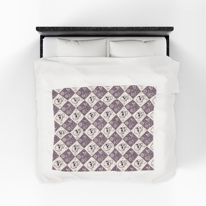 Skull Pattern Velveteen Blanket