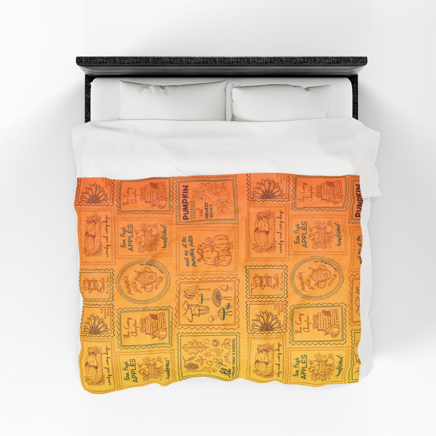 Velveteen Plush Blanket - Cozy Fall Themed