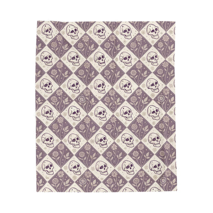 Skull Pattern Velveteen Blanket