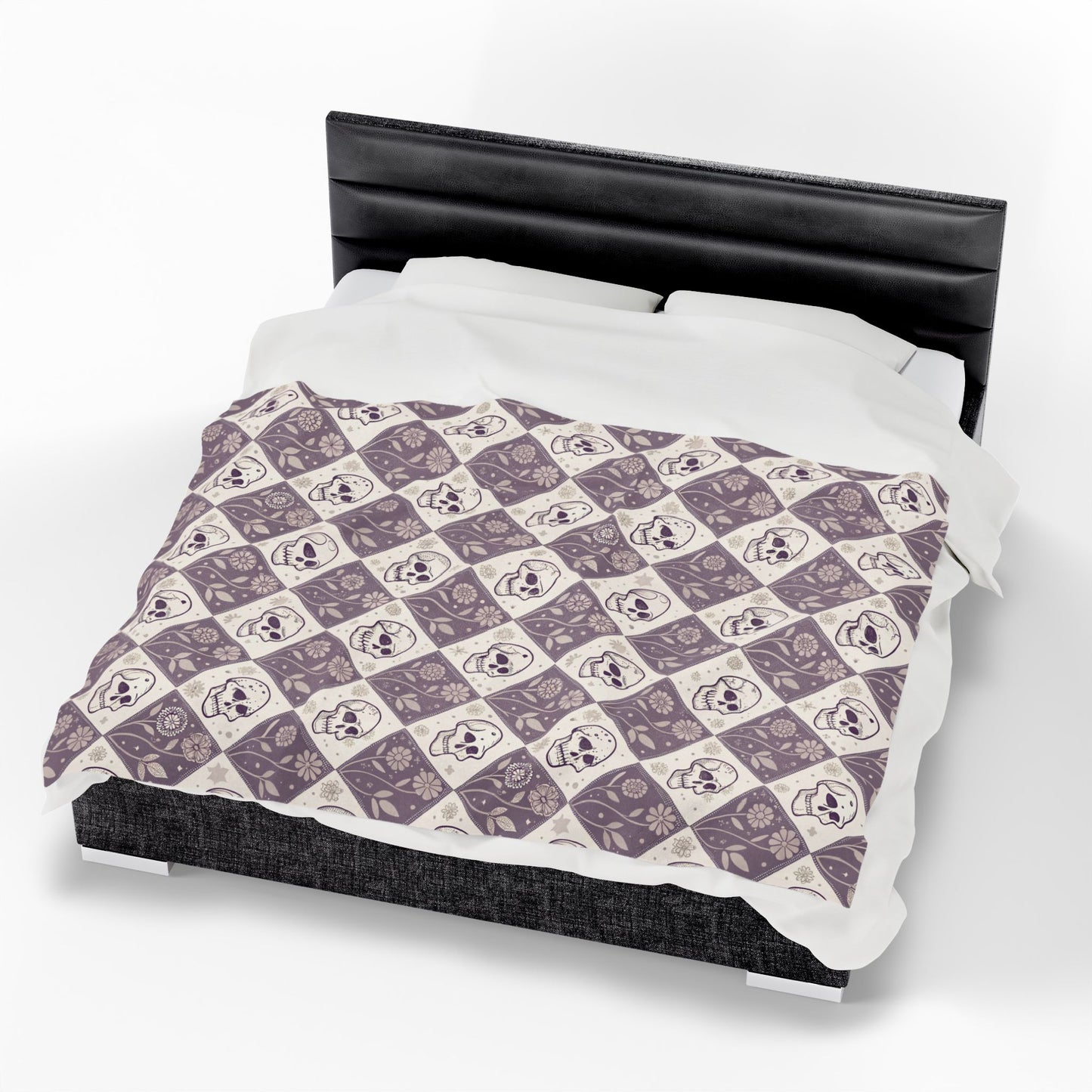 Skull Pattern Velveteen Blanket