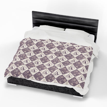 Skull Pattern Velveteen Blanket