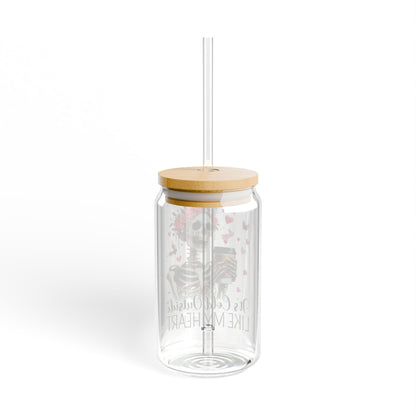 It's Cold Outside Like My Heart Sipper Glass, 16oz