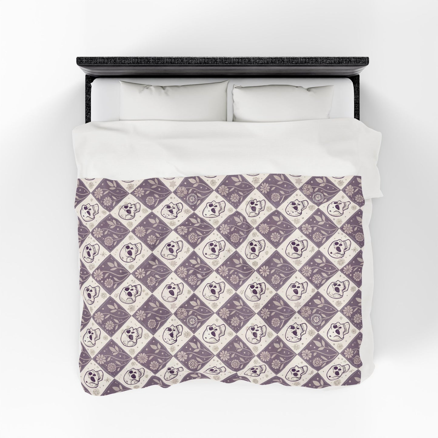 Skull Pattern Velveteen Blanket