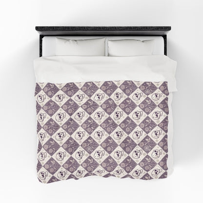 Skull Pattern Velveteen Blanket