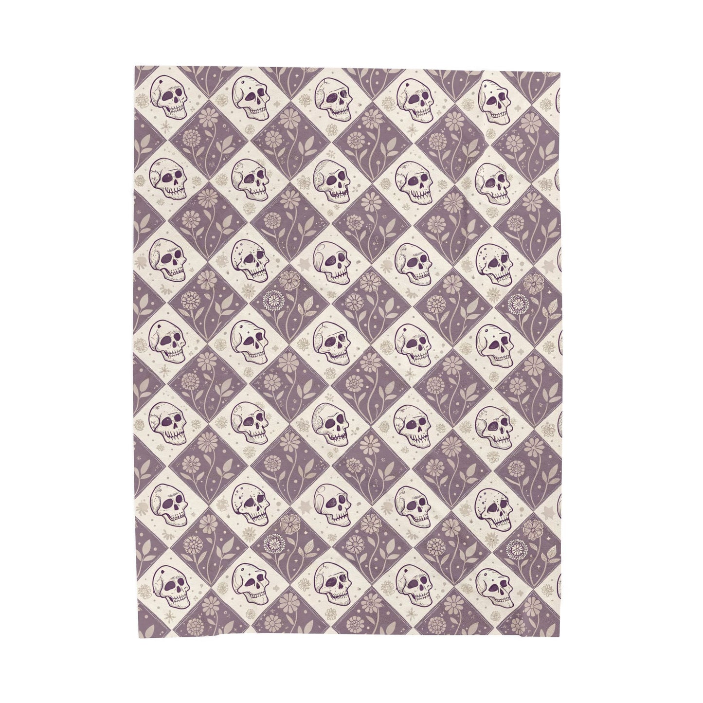 Skull Pattern Velveteen Blanket