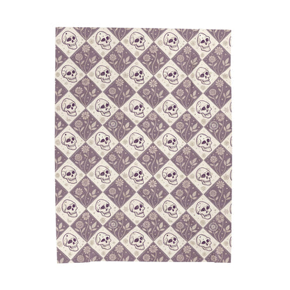 Skull Pattern Velveteen Blanket