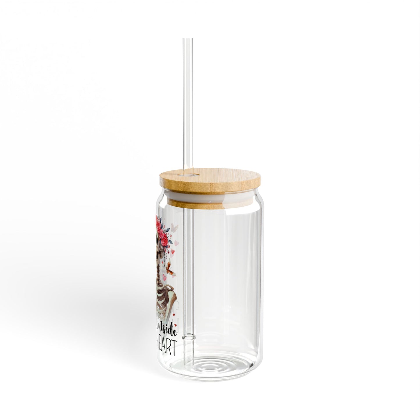 It's Cold Outside Like My Heart Sipper Glass, 16oz