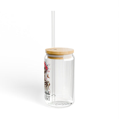 It's Cold Outside Like My Heart Sipper Glass, 16oz