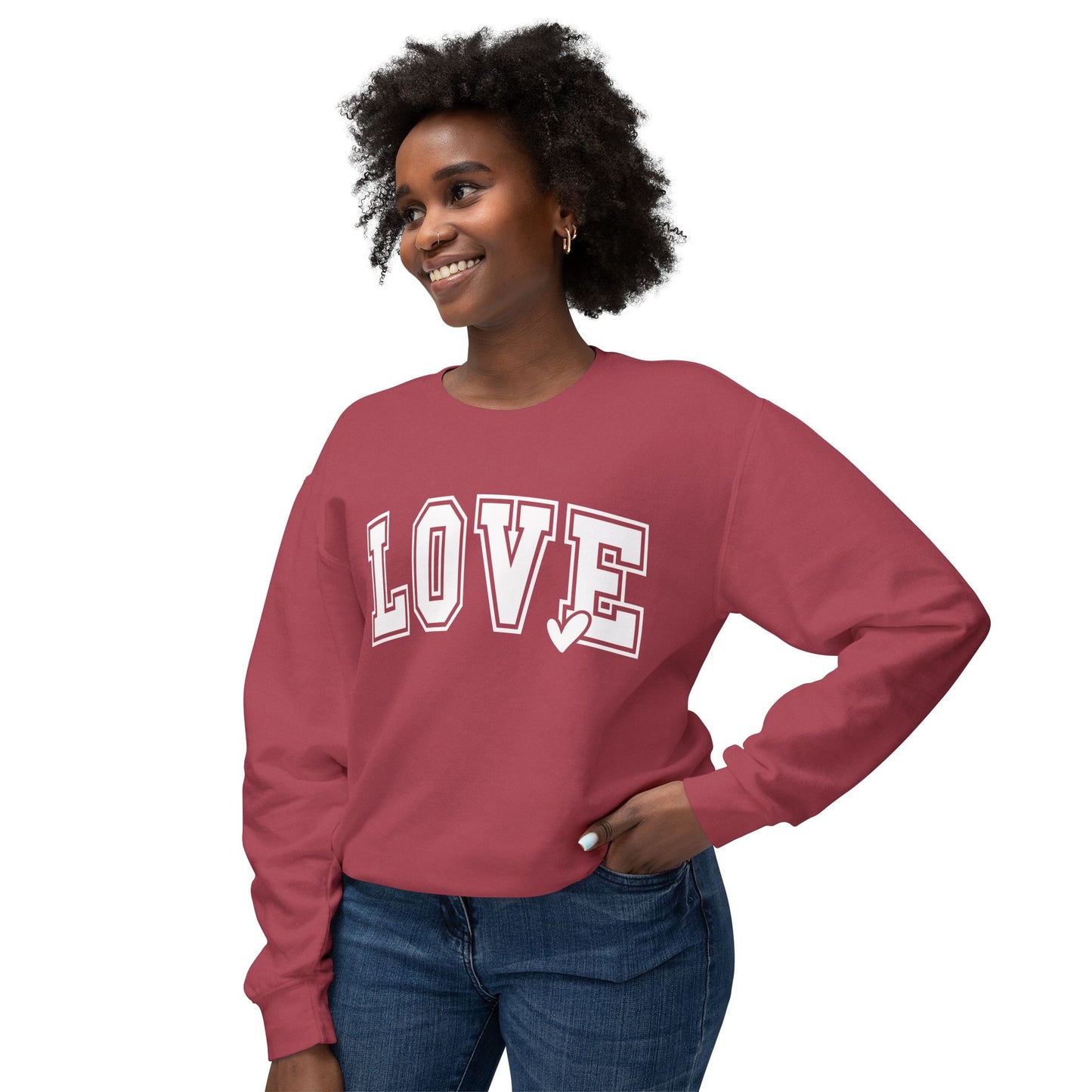 Love Unisex Lightweight Crewneck Sweatshirt