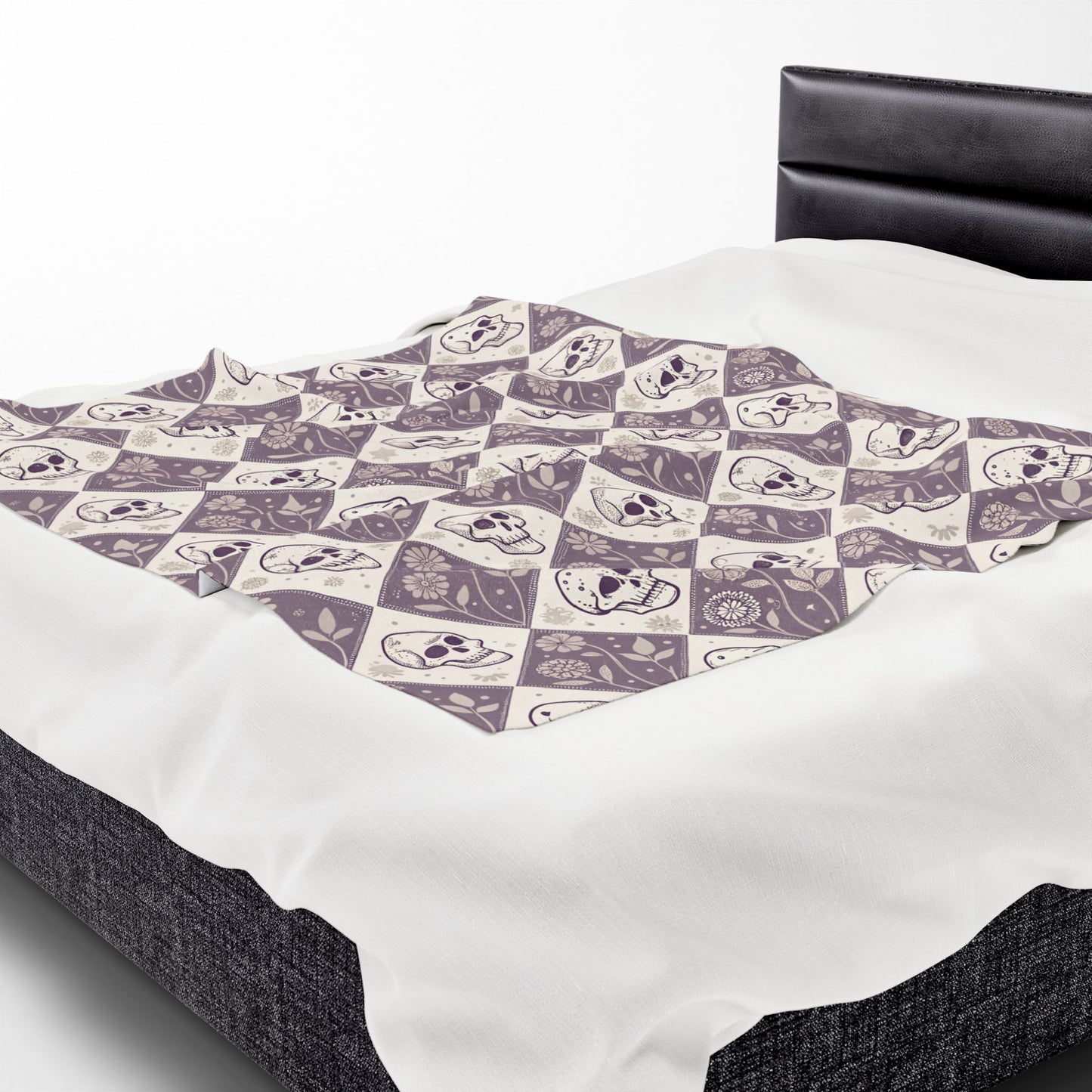 Skull Pattern Velveteen Blanket