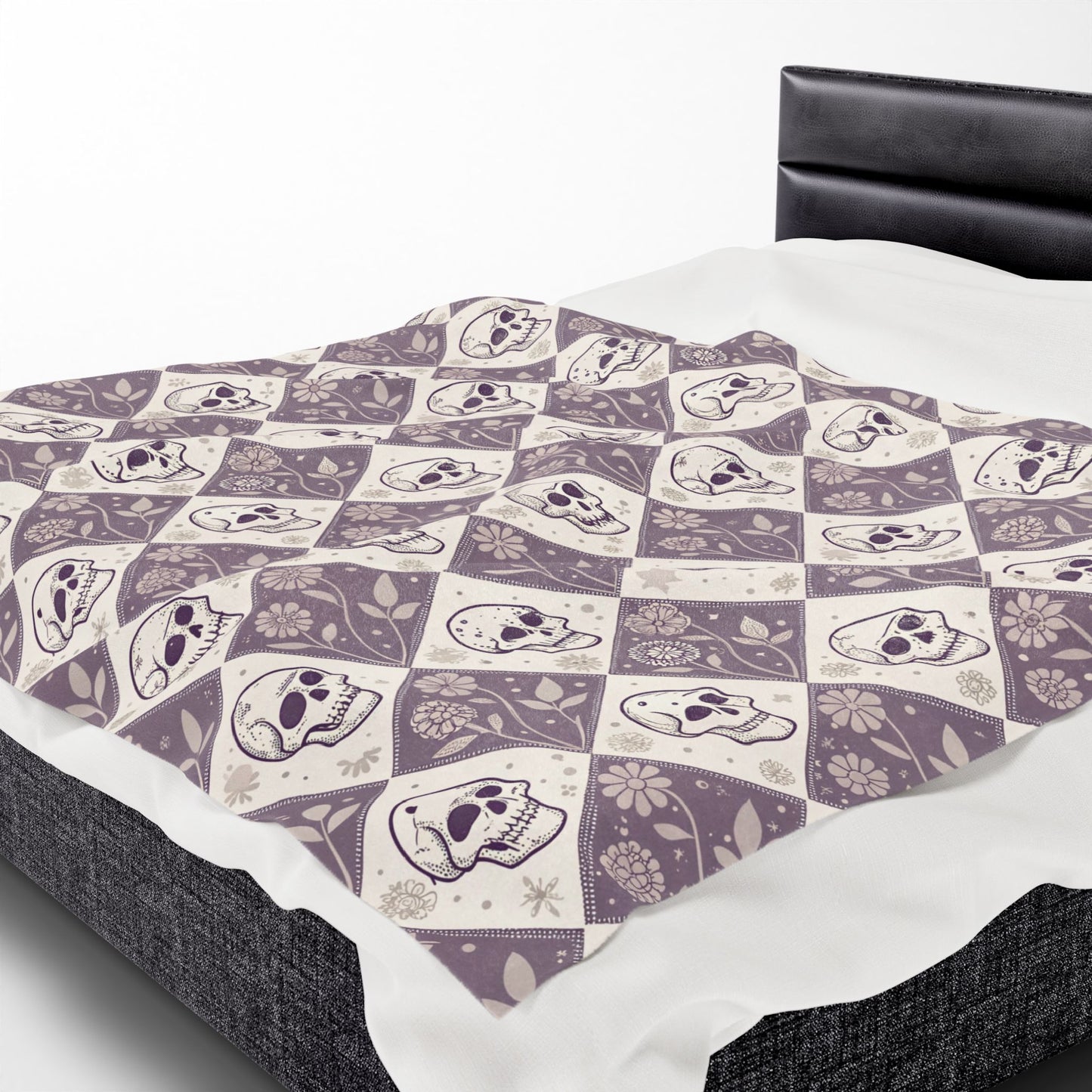 Skull Pattern Velveteen Blanket