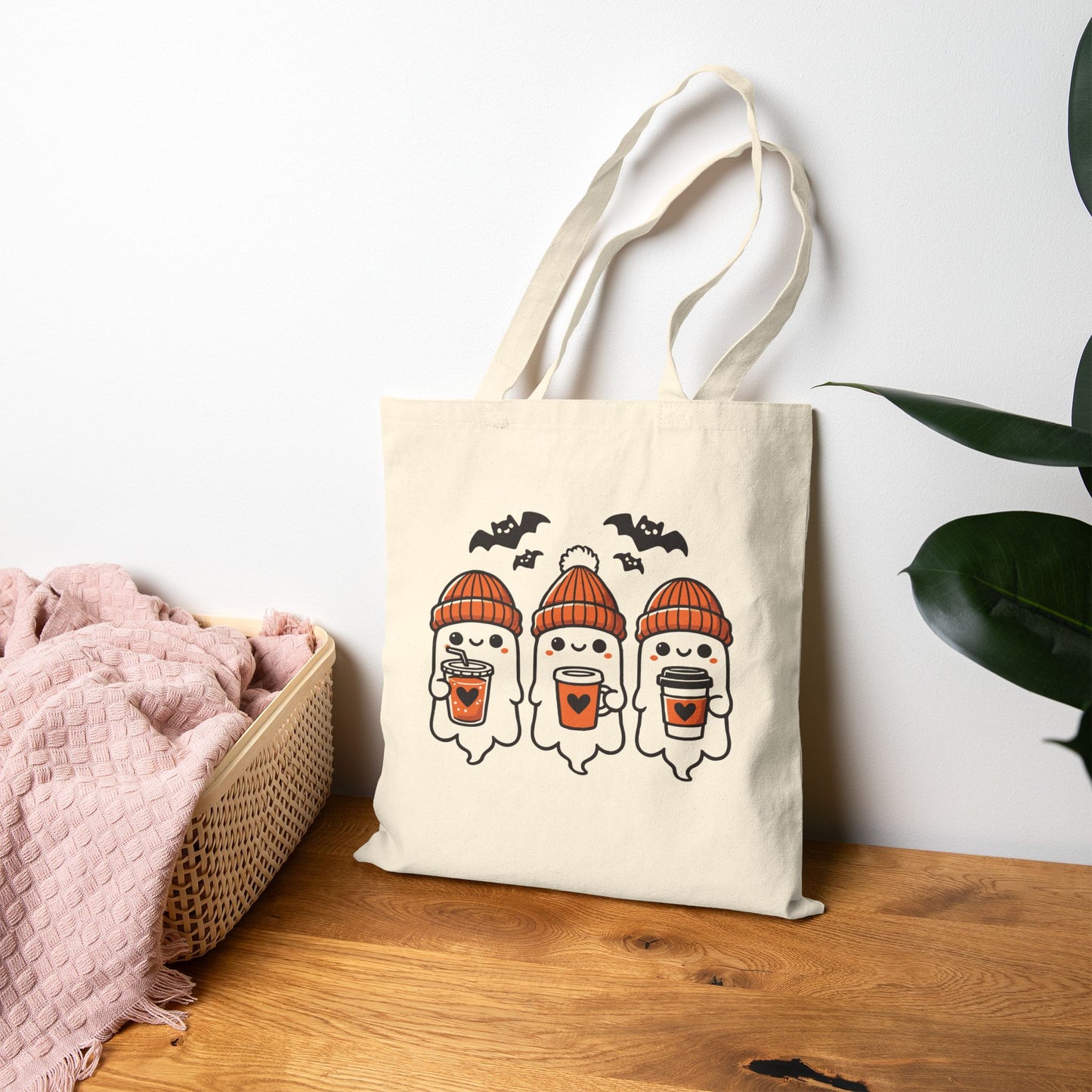Whimsical Ghosts Halloween Tote Bag
