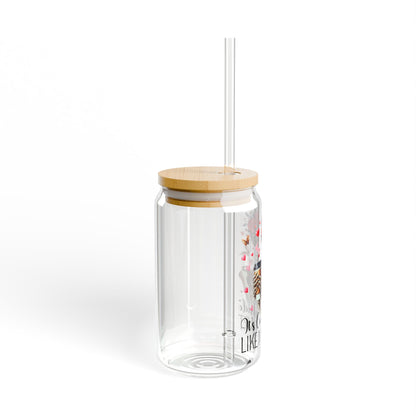 It's Cold Outside Like My Heart Sipper Glass, 16oz