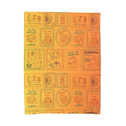 Velveteen Plush Blanket - Cozy Fall Themed