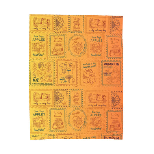 Velveteen Plush Blanket - Cozy Fall Themed
