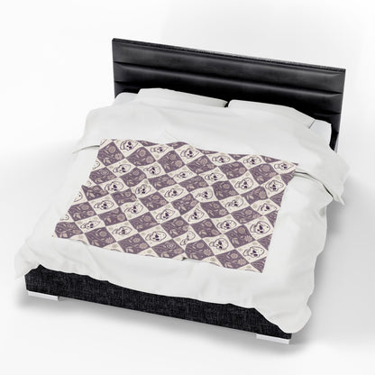 Skull Pattern Velveteen Blanket