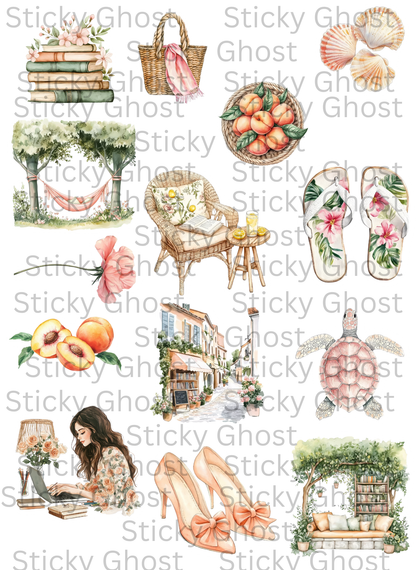Summery August Sticker Collection