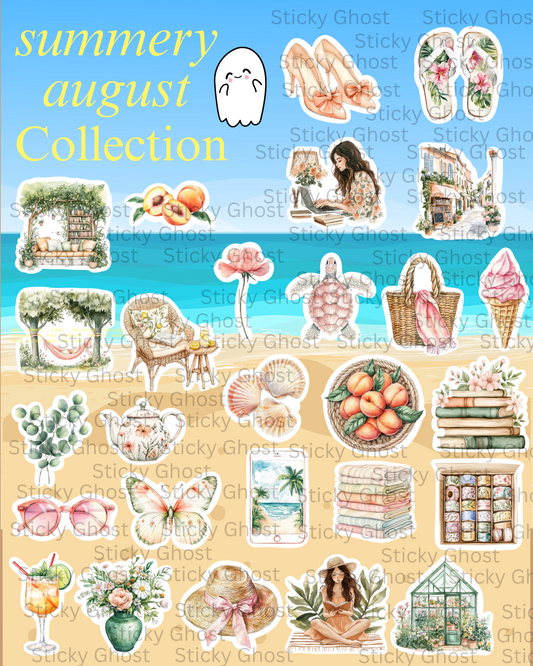 Summery August Sticker Collection